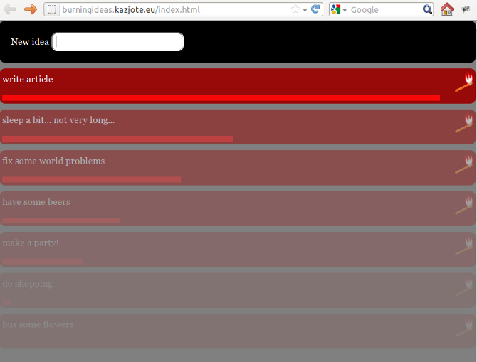 Burning Ideas screenshot